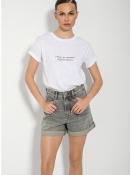 mom fit ντένιμ σορτς ...