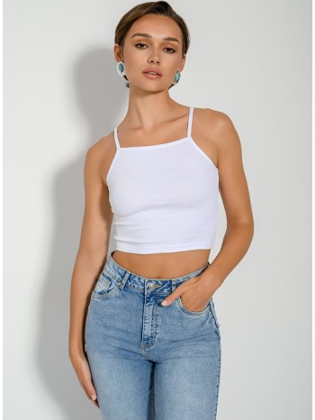ριπ αμάνικο κροπ τοπ (white) σε προσφορά