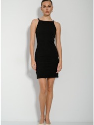 μίνι ριπ φόρεμα με halter λαιμόκοψη (black)