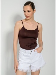 λύκρα τοπ τιραντάκι (brown)