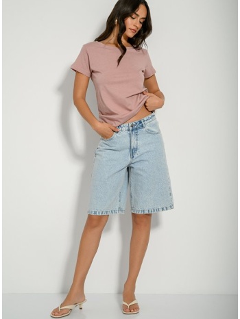 basic t-shirt με στρογγυλή λαιμόκοψη (bakedpink) σε προσφορά