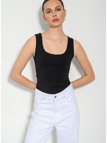 λύκρα τοπ με φαρδιές τιράντες (black)