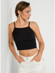 ριπ αμάνικο κροπ τοπ (black)