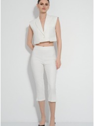 κάπρι παντελόνι με σκίσιμο (white)