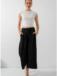 παντελόνι κιλότ με πιέτες (black)