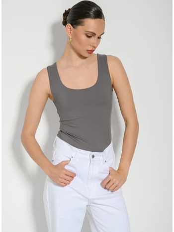 λύκρα τοπ με φαρδιές τιράντες (grey)