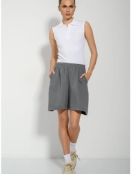 φούτερ βερμούδα με τσέπες (gray)