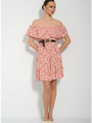 μίνι φλοράλ off shoulder φόρεμα (multi)