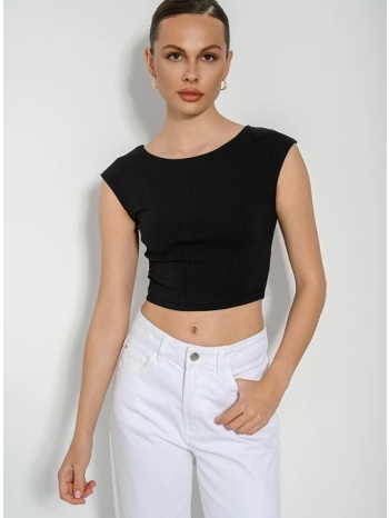 αμάνικο ριπ κροπ τοπ (black) σε προσφορά