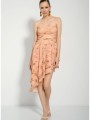 μίνι τούλινο strapless φόρεμα με tie dye print (multi)