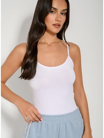 λύκρα τοπ τιραντάκι (white) σε προσφορά