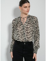 πλισέ floral πουκάμισο ...