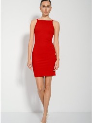 μίνι ριπ φόρεμα με halter λαιμόκοψη (red)