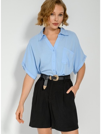 βερμούδα με πιέτες (black) σε προσφορά