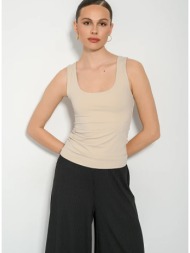λύκρα τοπ με φαρδιές τιράντες (l.beige)
