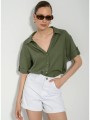 mom fit ντένιμ σορτς (white)