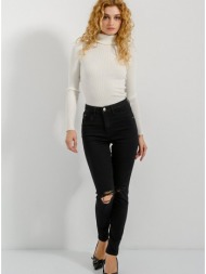 skinny ντένιμ με σκισίματα (black)