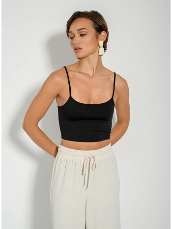 λύκρα κροπ τοπ τιραντάκι (black) σε προσφορά