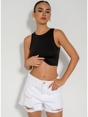 λύκρα κροπ τοπ (black) σε προσφορά