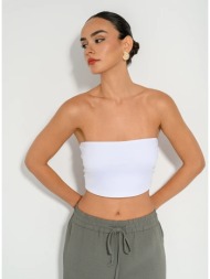 strapless λύκρα κροπ τοπ ...