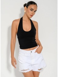 halter τοπ με δέσιμο στο λαιμό (black)