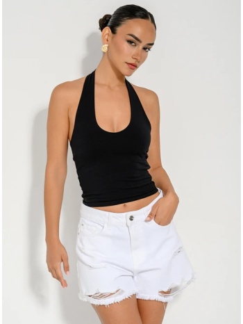 halter τοπ με δέσιμο στο λαιμό (black) σε προσφορά