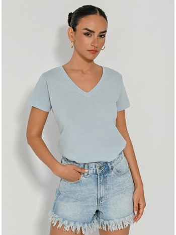 basic t-shirt με v ντεκολτέ (l.aqua) σε προσφορά