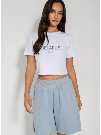 κροπ t-shirt με τύπωμα (white) σε προσφορά