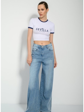 κροπ t-shirt με τύπωμα (white) σε προσφορά