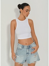 halter ριπ κροπ τοπ (white)