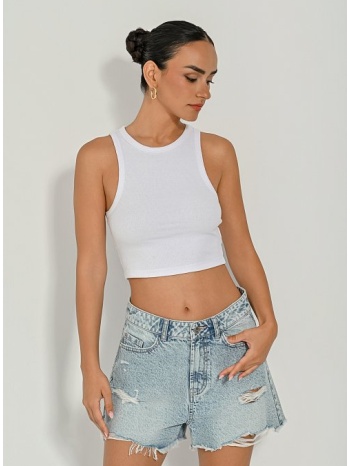 halter ριπ κροπ τοπ (white) σε προσφορά