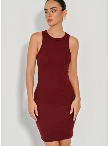 μίνι halter ριπ φόρεμα (berry)