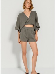 σορτς με λάστιχο (khaki)