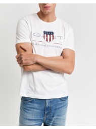 gant μπλουζα κμ reg archive shield ss t-shirt 3g2003199-110 white