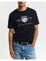 gant μπλουζα κμ reg archive shield ss t-shirt 3g2003199-5 black