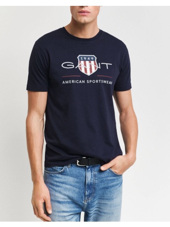 gant μπλουζα κμ reg archive shield ss t-shirt 3g2003199-433