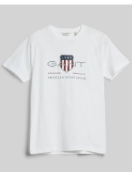 gant μπλουζα κμ archive shield ss t-shirt 3g905229-110 white