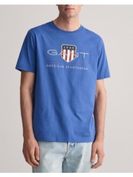 gant μπλουζα κμ reg archive shield ss t-shirt 3g2003199-407 blue