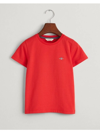 gant μπλουζα κμ shield ss t-shirt 3g805189-620 red