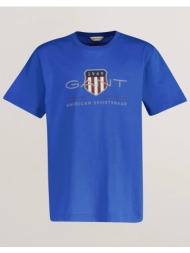 gant μπλουζα κμ archive shield ss t-shirt 3g905229-451 blue