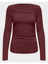 only onlglamour l/s waterfall top box cc jrs 15352862-cabernet bordeux