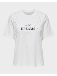 only onljolly life s/s boxy print top jrs 15356166-cloud dancerpearlshoulderprintwilddreams white