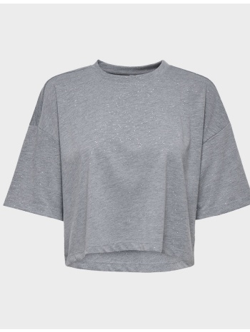 only onlmelle s/s glitter top jrs 15354907-silversilverfoil σε προσφορά