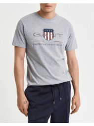 gant μπλουζα κμ reg archive shield ss t-shirt 3g2003199-93 lightgray