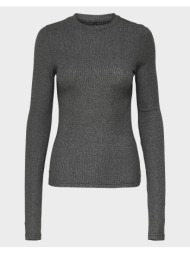 only onllena l/s o-neck glitter rib top jrs 15357897-blacksilverglittergoldbowbottom darkgray