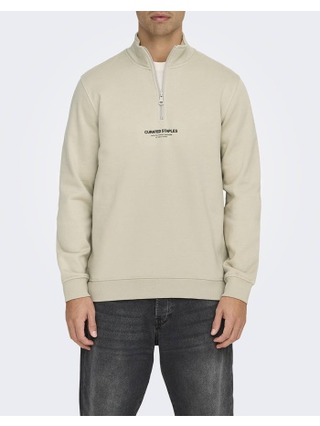 only&sons onscurated reg half zip sweat noos σε προσφορά