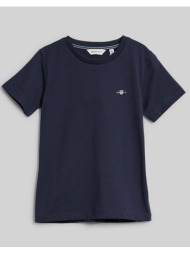 gant μπλουζα κμ shield ss t-shirt 3g805189-433 navyblue