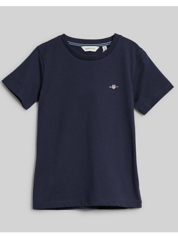 gant μπλουζα κμ shield ss t-shirt 3g805189-433 navyblue