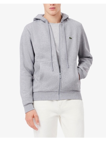 lacoste ζακετα φουτερ μμ sweatshirt 3sh9626-cca lightgray