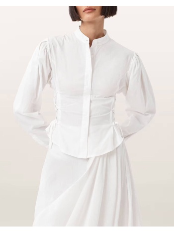 all saints evanna shirt w016pd-optic white offwhite σε προσφορά